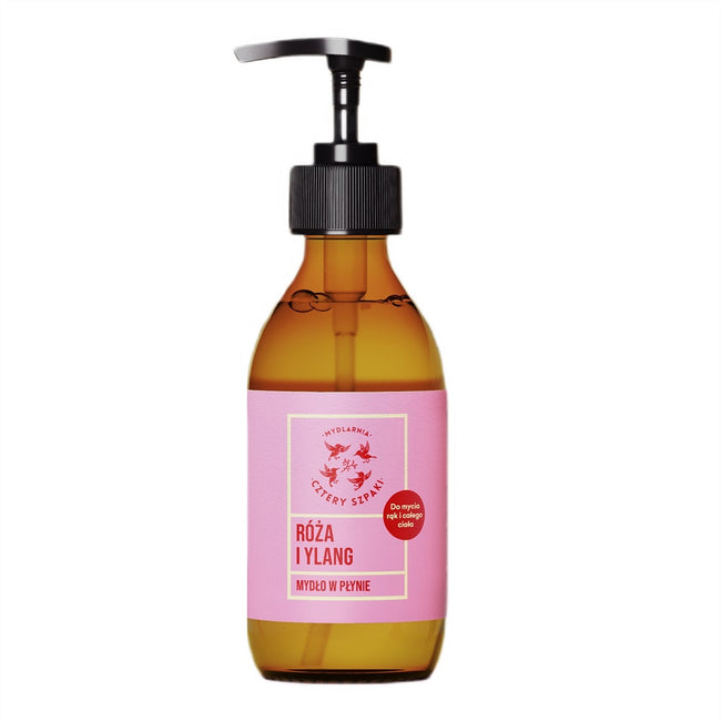Mydlarnia Cztery Szpaki Róża i Ylang naturalne mydło w płynie 300ml