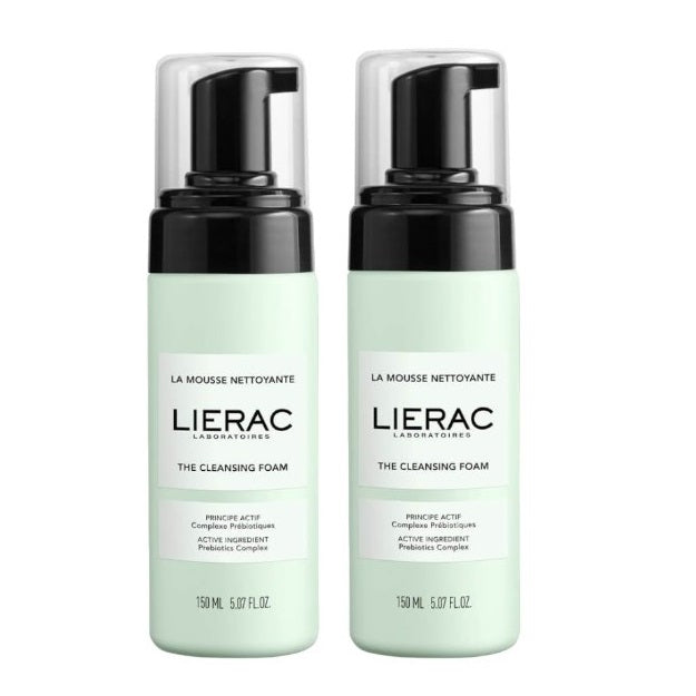 LIERAC The Cleansing Foam pianka oczyszczająca 2x150ml