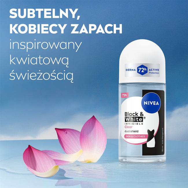 Nivea Black & White Invisible Clear antyperspirant w kulce 50ml