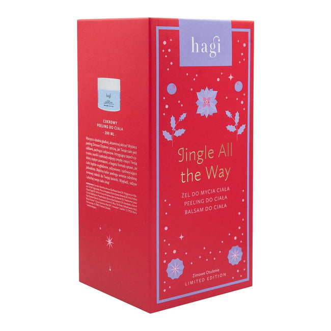 Hagi Jingle All The Way zestaw żel do mycia ciała 150ml + balsam do ciała 75ml + peeling do ciała 200ml