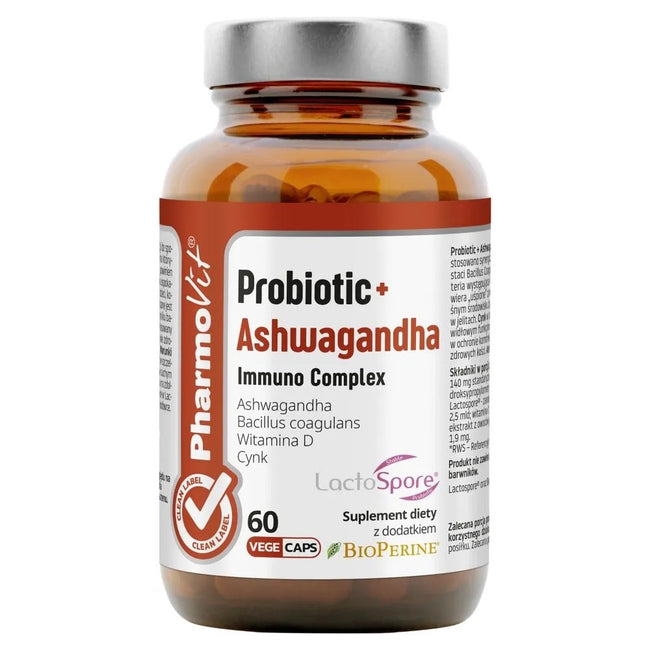Pharmovit Probiotic + Ashwagandha Immuno Complex suplement diety 60 kapsułek