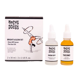 Hocus Pocus Bright & Glow zestaw mikrozłuszczające serum do twarzy 30ml + olejek pielęgnujący 30ml