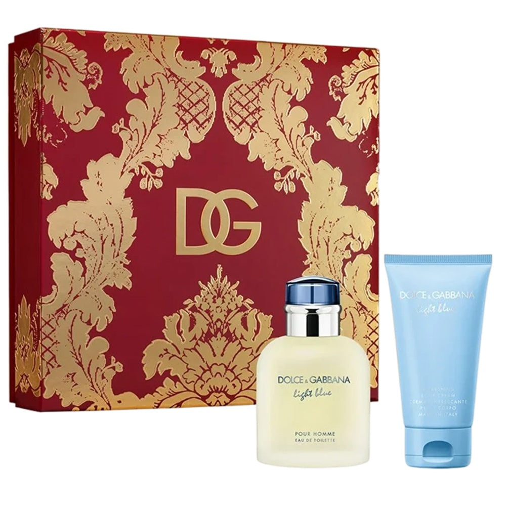 dolce & gabbana light blue pour homme woda toaletowa 75 ml   zestaw  