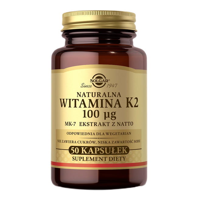 Solgar Naturalna Witamina K2 100 µg suplement diety 50 kapsułek