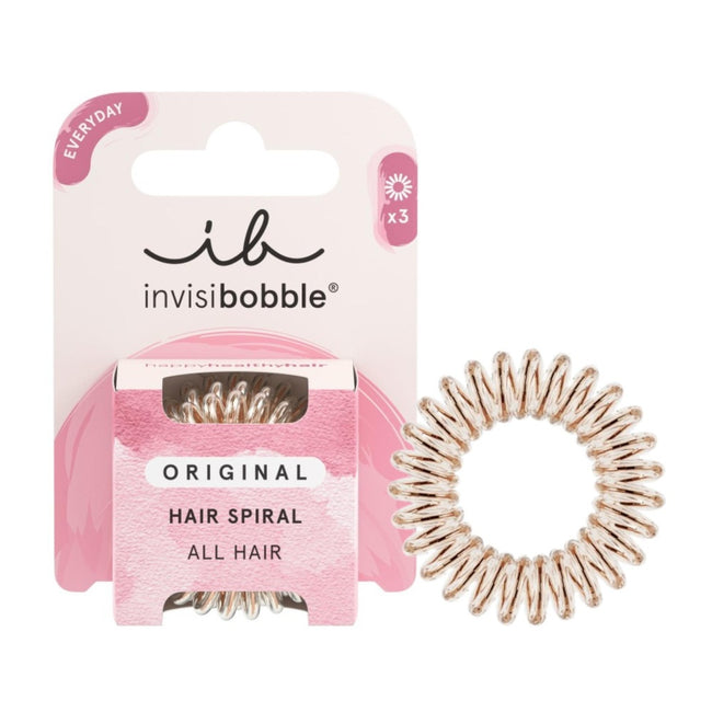 Invisibobble Original Hair Spiral gumki do włosów Bronze Me Pretty 3szt.