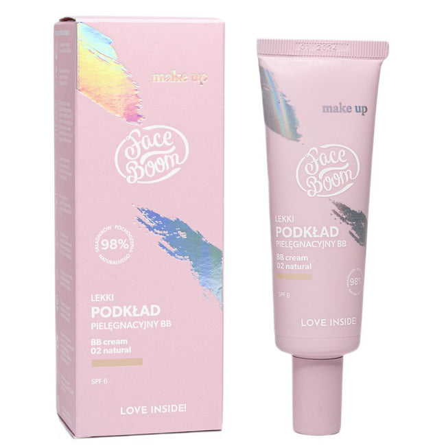 Face Boom Lekki podkład pielęgnacyjny BB 02 Natural 30g