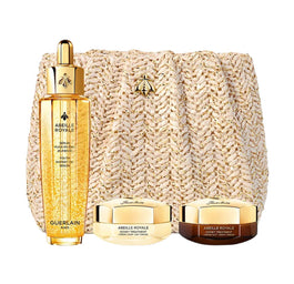 Guerlain Abeille Royale Youth Watery Oil Serum zestaw serum do twarzy 50ml + krem na dzień 15ml + krem na noc 15ml + kosmetyczka