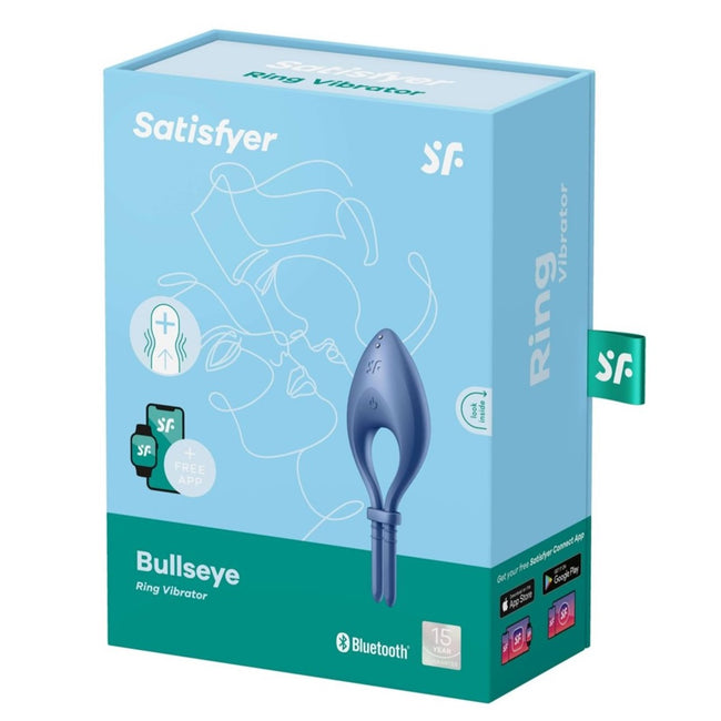 Satisfyer Bullseye wibrujący pierścień na penisa Blue