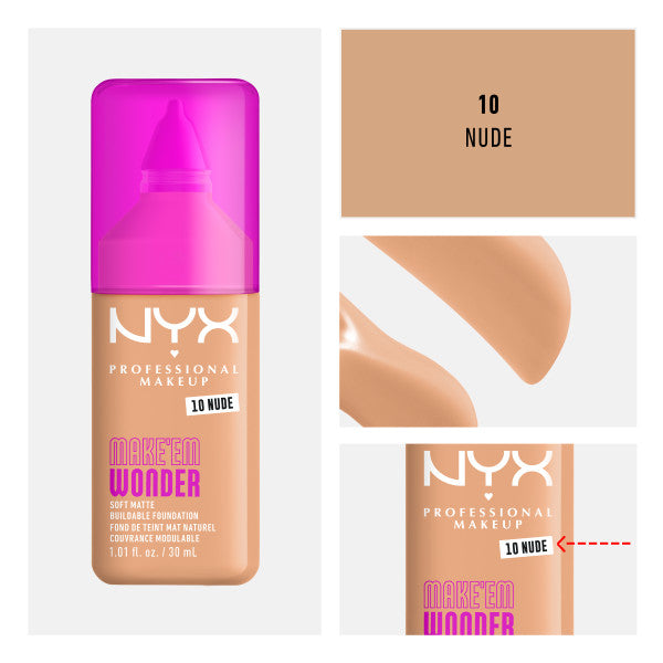NYX Professional MakeUp Make'Em Wonder podkład do twarzy z długotrwałym kryciem