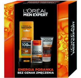 L'Oreal Paris Men Expert Hydra Energetic zestaw żel pod prysznic 400ml + krem nawilżający 50ml + żel do mycia twarzy 100ml