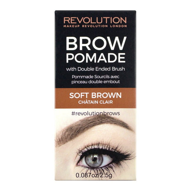 Makeup Revolution Brow Pomade pomada do brwi Soft Brown 2.5g