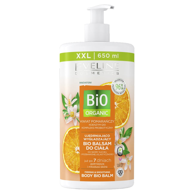 Eveline Cosmetics Bio Organic ujędrniająco-wygładzający bio balsam do ciała Pomarańcza 650ml