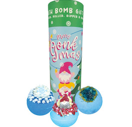 Bomb Cosmetics Merry Gonkmas tuba upominkowa z kulami do kąpieli 3szt