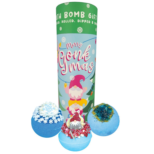 Bomb Cosmetics Merry Gonkmas tuba upominkowa z kulami do kąpieli 3szt