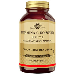 Solgar Witamina C 500mg suplement diety 90 pastylek do ssania