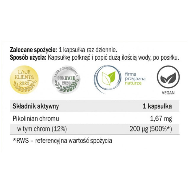 Yango Chrom forma organiczna suplement diety 90 kapsułek