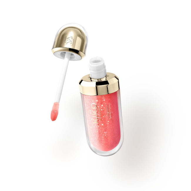 KIKO Milano Gold Reflections 3D Hydra Lip Gloss Limited Edition nawilżający błyszczyk do ust z olejkiem z marakui z efektem 3D 6.5ml