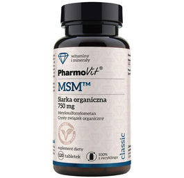 Pharmovit MSM™ Siarka organiczna 750 mg suplement diety 120 tabletek