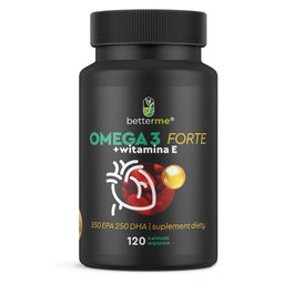BetterMe Omega 3 Forte + Witamina E suplement diety 120 kapsułek