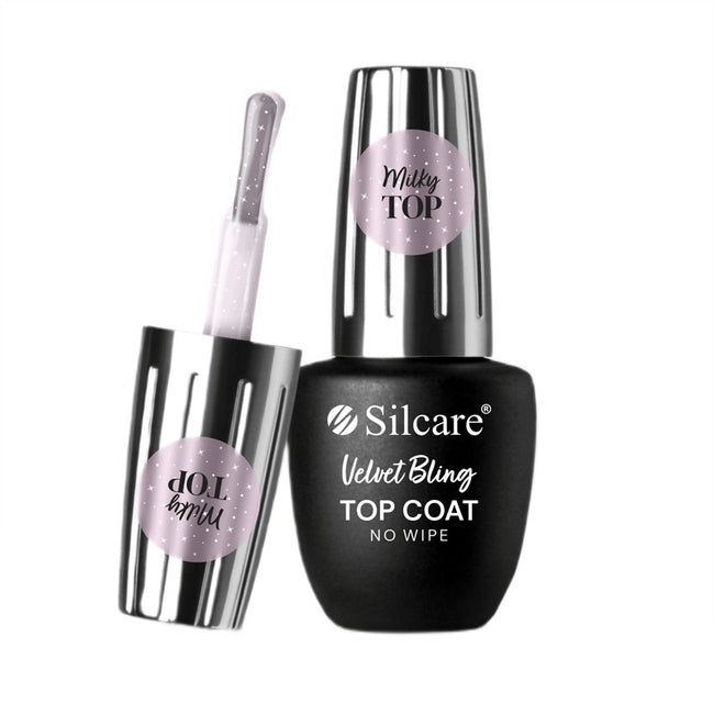 Silcare Top Coat Velvet Bling No Wipe top do lakierów hybrydowych 9ml