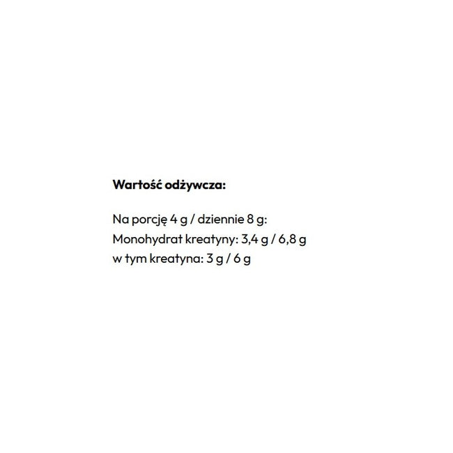 Intenson Kreatyna Monohydrat suplement diety Mango-Marakuja 260g