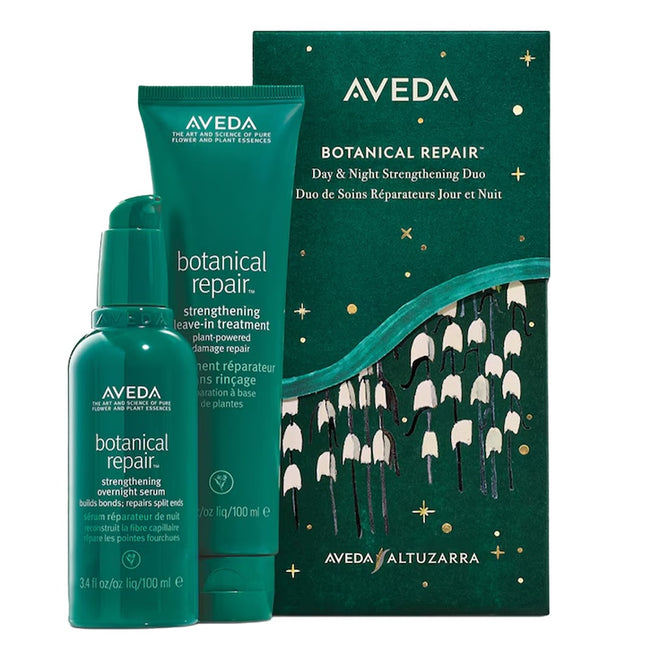 Aveda Botanical Repair zestaw wzmacniające serum do włosów na noc 100ml + wzmacniająca kuracja do włosów bez spłukiwania 100ml