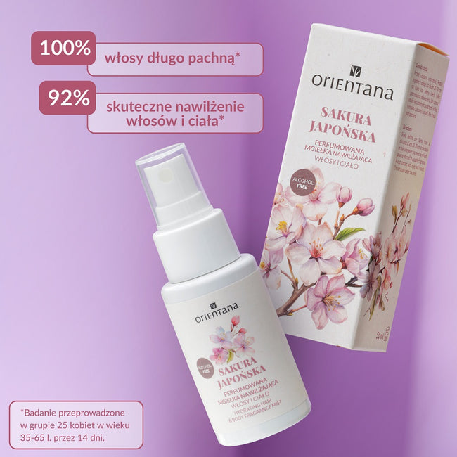 ORIENTANA Perfumowana mgiełka nawilżająca do ciała i włosów Sakura Japońska 50ml