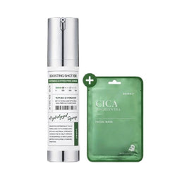 SKIN627 Boosting Shot 100 + Cica with Green Tea Sheet Mask zestaw serum do twarzy 50ml + maseczka w płachcie 22ml