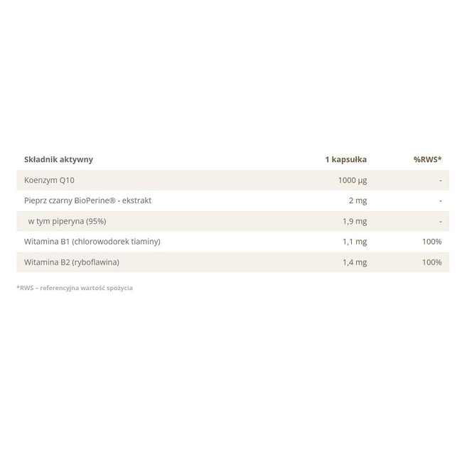 Panaseus Q10 Młodość suplement diety 50 kapsułek