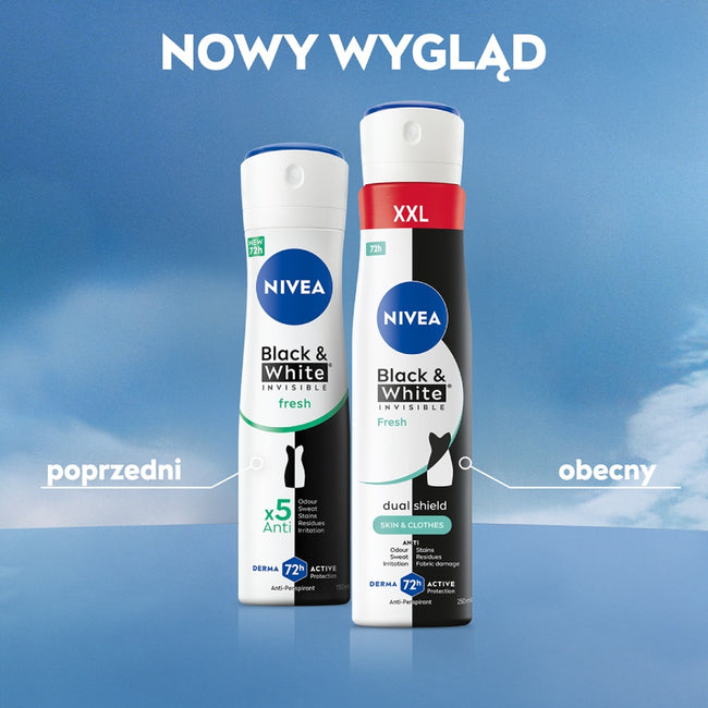 Nivea Black & White Invisible Fresh antyperspirant spray 250ml