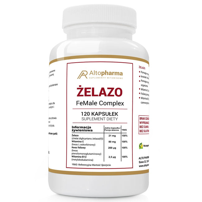 AltoPharma Żelazo FeMale Complex suplement diety 120 kapsułek
