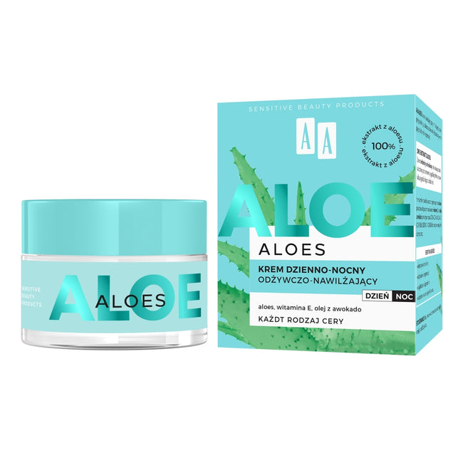 AA Aloes 100% aloe vera extract krem dzienno-nocny odżywczo-nawilżający 50ml