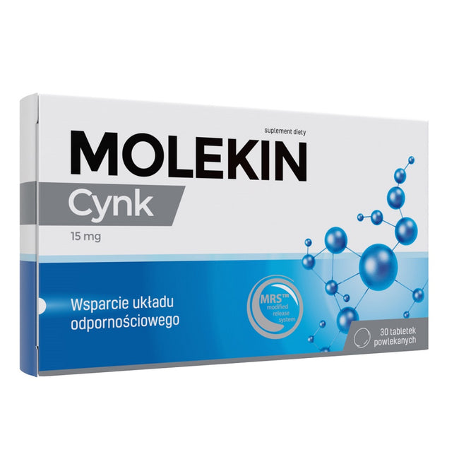 Molekin Cynk 15mg suplement diety 30 tabletek powlekanych