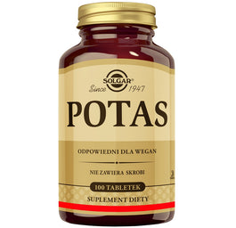 Solgar Potas suplement diety 100 tabletek