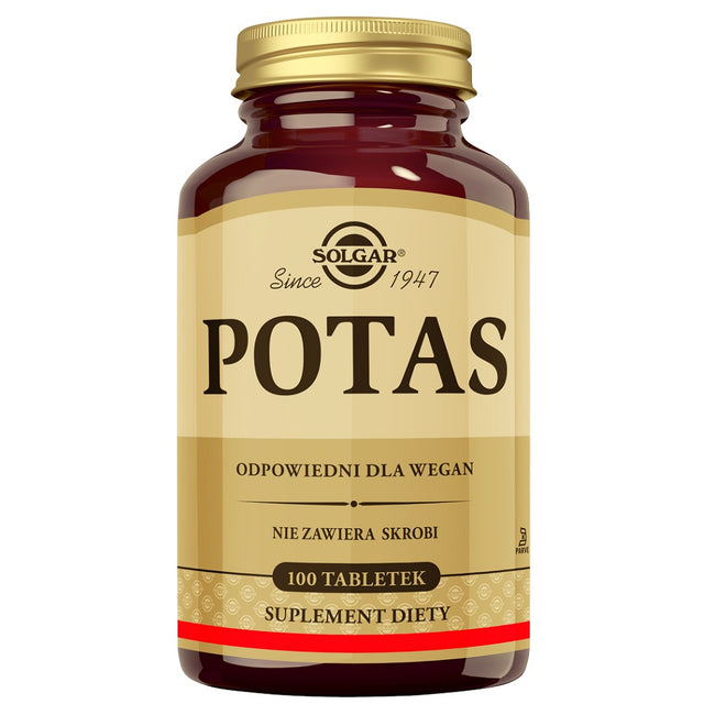 Solgar Potas suplement diety 100 tabletek
