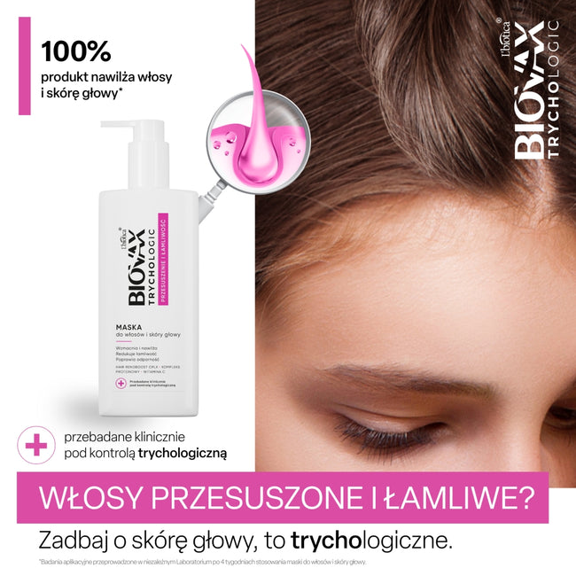 BIOVAX Trychologic Przesuszenie i Łamliwość maska do włosów i skóry głowy 200ml