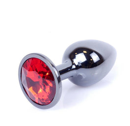 MyLove Butt Plug Collection Jewellery Dark Silver metalowy korek analny Red