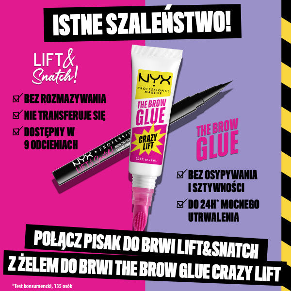 NYX Professional MakeUp The Brow Glue Crazy Lift super utrwalający żel do brwi