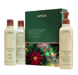 Aveda Invigorating Awe zestaw szampon do włosów 250ml + odżywka do włosów 250ml + żel do mycia ciała i rąk 250ml