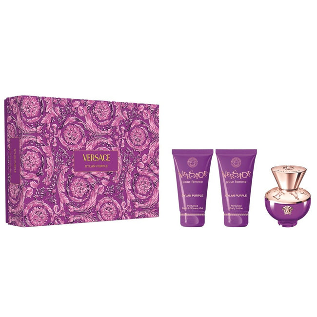 Versace Dylan Purple Pour Femme zestaw woda perfumowana spray 50ml + żel pod prysznic 50ml + balsam do ciała 50ml