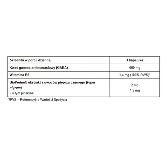 Pharmovit GABA 650 mg suplement diety 60 kapsułek