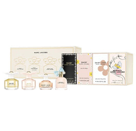 Marc Jacobs Miniature zestaw Daisy woda toaletowa 4ml + Daisy Eau So Fresh woda toaletowa 4ml + Daisy Love woda toaletowa 4ml + Perfect woda perfumowana 5ml