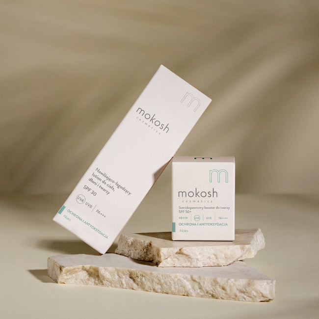 Mokosh Szerokopasmowy booster do twarzy SPF50+ Aloes 30ml