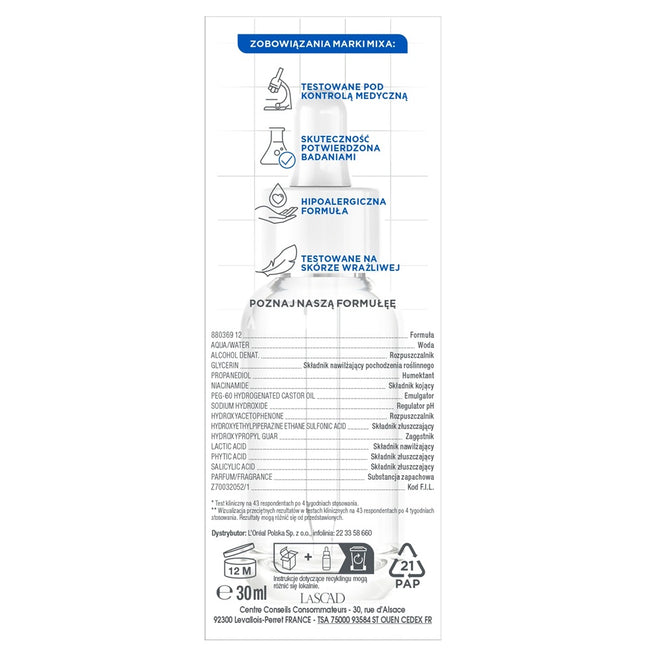 MIXA Lab serum przeciw niedoskonałościom Kwas Salicylowy + Niacynamid 30ml