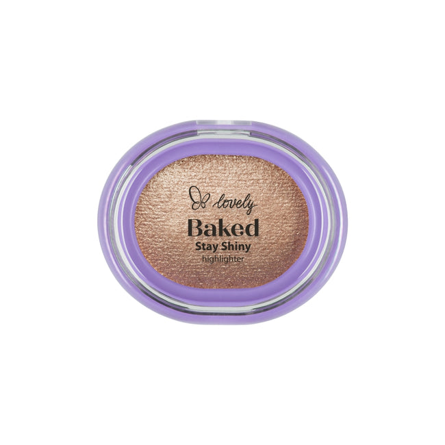Lovely Baked Stay Shiny Highlighter wypiekany rozświetlacz do twarzy 1szt.