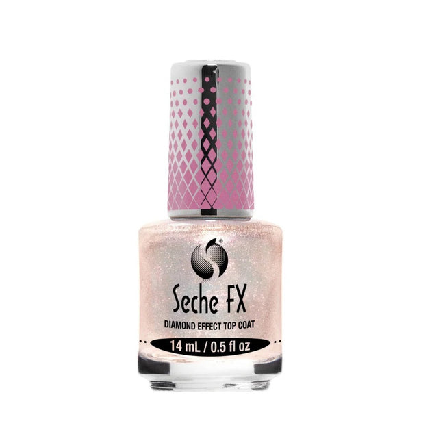Seche FX Diamond Effect Top Coat błyszczący lakier nawierzchniowy Pink 14ml