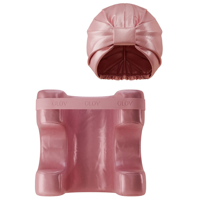 Glov Dream On Gorgeous zestaw satynowy czepek do włosów + upiększająca poduszka nocna