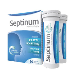 Septinum Tabletki do ssania na ból gardła i chrypkę 30szt