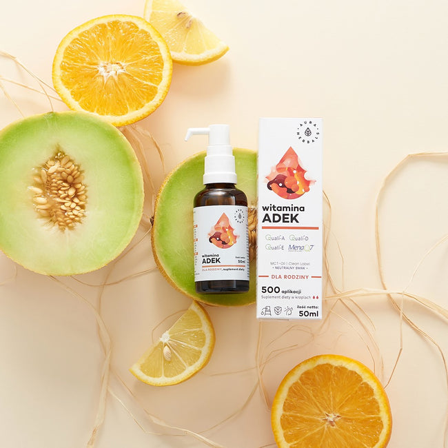 Aura Herbals Witamina ADEK dla rodziny suplement diety w kroplach 50ml