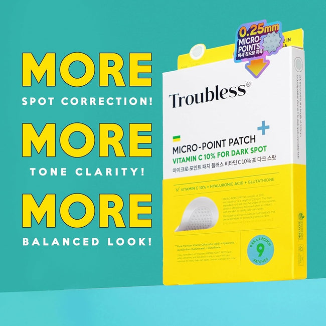 Troubless Micro-Point Patch Plus Vitamin C 10% For Dark Spot plastry z witaminą C na przebawienia 9szt.